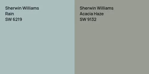 SW 6219 Rain vs SW 9132 Acacia Haze