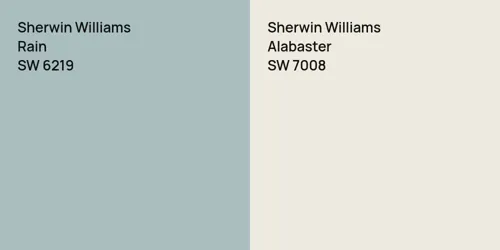 SW 6219 Rain vs SW 7008 Alabaster