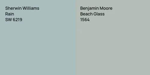 SW 6219 Rain vs 1564 Beach Glass