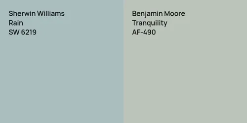 SW 6219 Rain vs AF-490 Tranquility