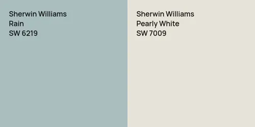 SW 6219 Rain vs SW 7009 Pearly White