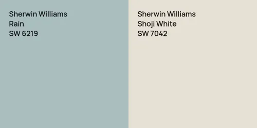 SW 6219 Rain vs SW 7042 Shoji White