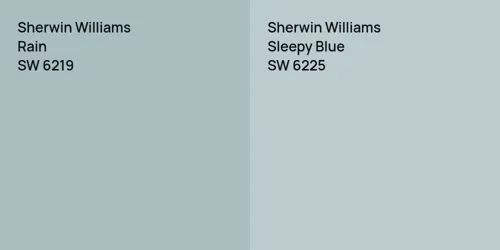 SW 6219 Rain vs SW 6225 Sleepy Blue