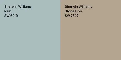 SW 6219 Rain vs SW 7507 Stone Lion