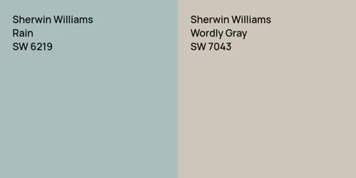 SW 6219 Rain vs SW 7043 Wordly Gray