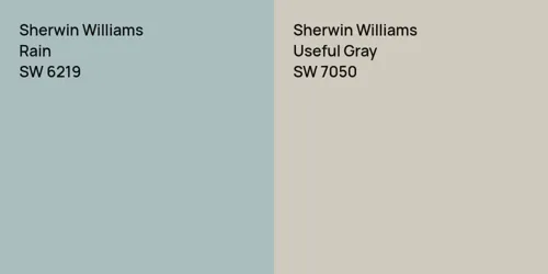 SW 6219 Rain vs SW 7050 Useful Gray