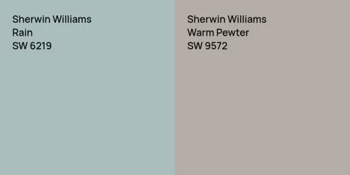 SW 6219 Rain vs SW 9572 Warm Pewter