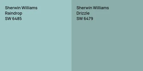 SW 6485 Raindrop vs SW 6479 Drizzle