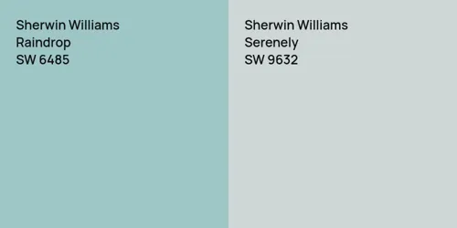 SW 6485 Raindrop vs SW 9632 Serenely