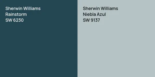 SW 6230 Rainstorm vs SW 9137 Niebla Azul