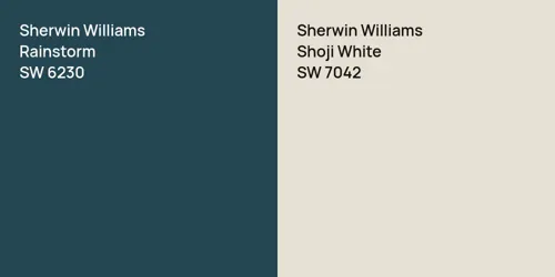 SW 6230 Rainstorm vs SW 7042 Shoji White