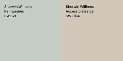 SW 6211 Rainwashed vs SW 7036 Accessible Beige