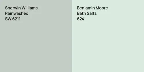 SW 6211 Rainwashed vs 624 Bath Salts