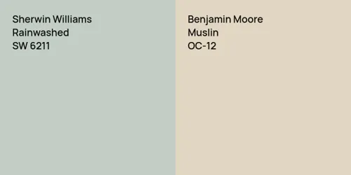 SW 6211 Rainwashed vs OC-12 Muslin