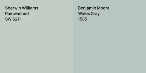 SW 6211 Rainwashed vs 1585 Wales Gray