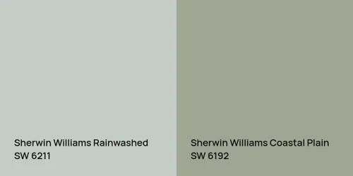 SW 6211 Rainwashed vs SW 6192 Coastal Plain