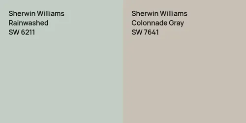 SW 6211 Rainwashed vs SW 7641 Colonnade Gray