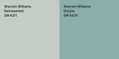 SW 6211 Rainwashed vs SW 6479 Drizzle