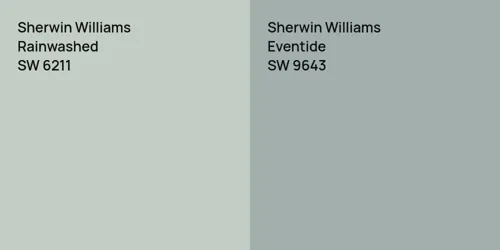 SW 6211 Rainwashed vs SW 9643 Eventide