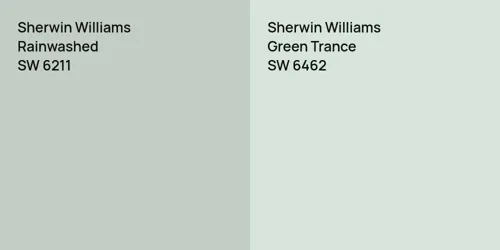 SW 6211 Rainwashed vs SW 6462 Green Trance