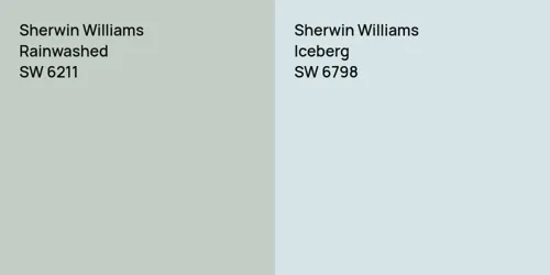 SW 6211 Rainwashed vs SW 6798 Iceberg