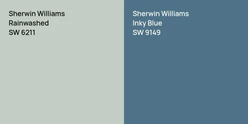 SW 6211 Rainwashed vs SW 9149 Inky Blue