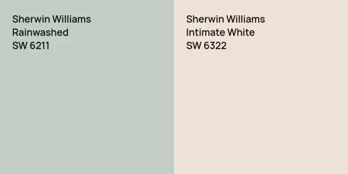 SW 6211 Rainwashed vs SW 6322 Intimate White