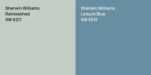 SW 6211 Rainwashed vs SW 6515 Leisure Blue