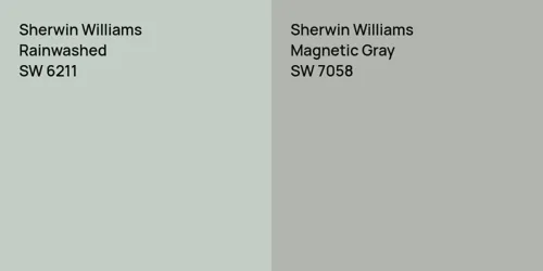 SW 6211 Rainwashed vs SW 7058 Magnetic Gray