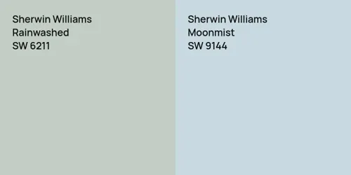 SW 6211 Rainwashed vs SW 9144 Moonmist