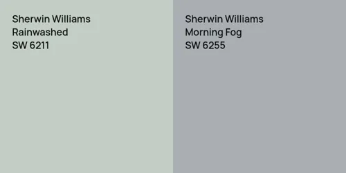 SW 6211 Rainwashed vs SW 6255 Morning Fog