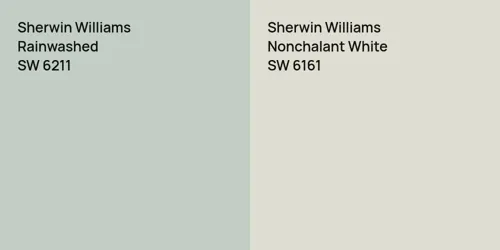 SW 6211 Rainwashed vs SW 6161 Nonchalant White