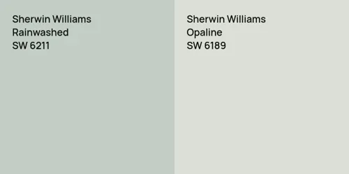 SW 6211 Rainwashed vs SW 6189 Opaline