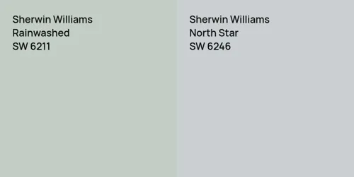 SW 6211 Rainwashed vs SW 6246 North Star