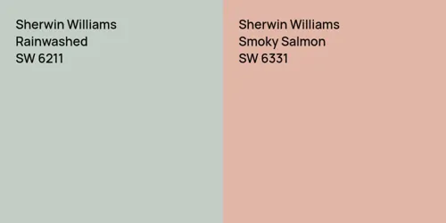 SW 6211 Rainwashed vs SW 6331 Smoky Salmon