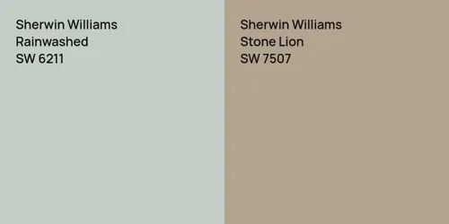 SW 6211 Rainwashed vs SW 7507 Stone Lion