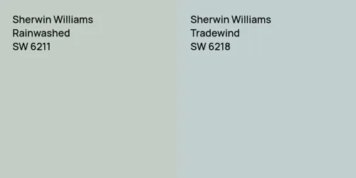 SW 6211 Rainwashed vs SW 6218 Tradewind