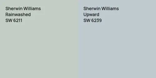 SW 6211 Rainwashed vs SW 6239 Upward