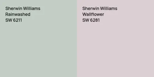 SW 6211 Rainwashed vs SW 6281 Wallflower