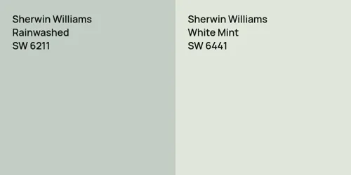 SW 6211 Rainwashed vs SW 6441 White Mint