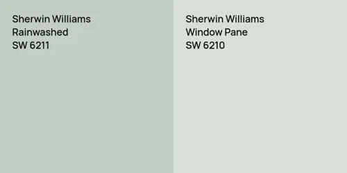 SW 6211 Rainwashed vs SW 6210 Window Pane