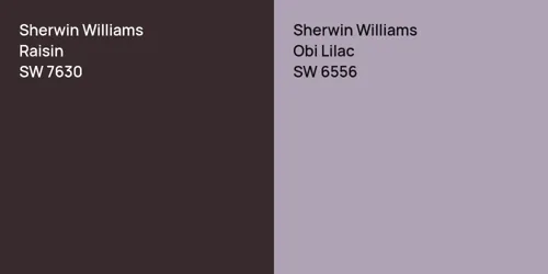 SW 7630 Raisin vs SW 6556 Obi Lilac