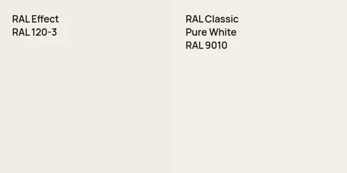 RAL 120-3  vs RAL 9010 Pure White