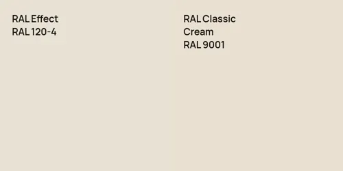 RAL 120-4  vs RAL 9001  Cream