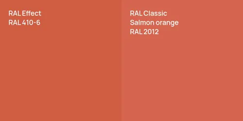 RAL 410-6  vs RAL 2012  Salmon orange