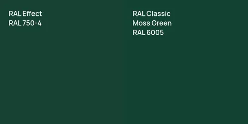 RAL 750-4  vs RAL 6005 Moss Green