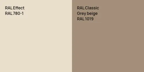 RAL 780-1  vs RAL 1019  Grey beige