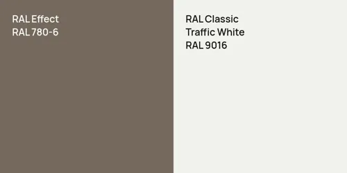 RAL 780-6  vs RAL 9016 Traffic White