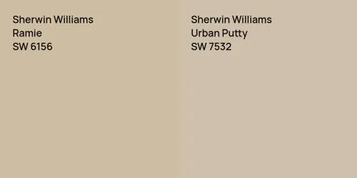 SW 6156 Ramie vs SW 7532 Urban Putty