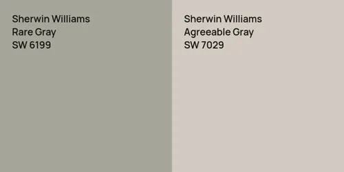 SW 6199 Rare Gray vs SW 7029 Agreeable Gray